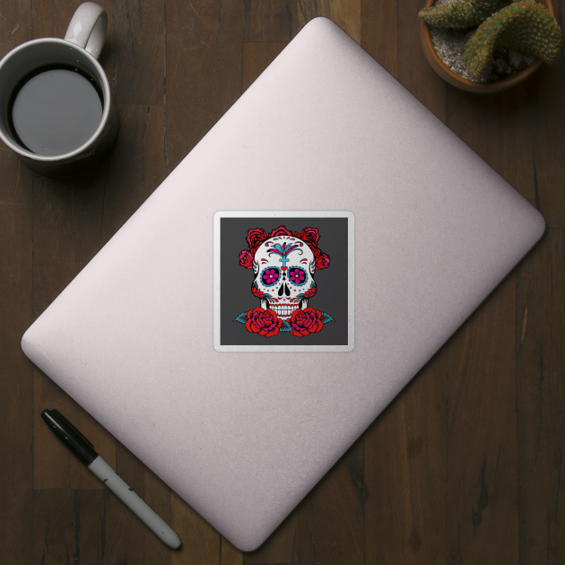 Dia De Los Muertos, Sugar Skull Design by PugSwagClothing